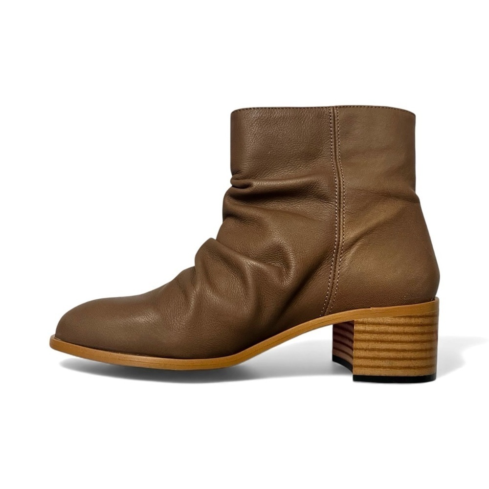 Anthropologie Leather Slouchy Ankle Boot Womens 5.5 Boho Chic Neutral Minimalist - Picture 3 of 10